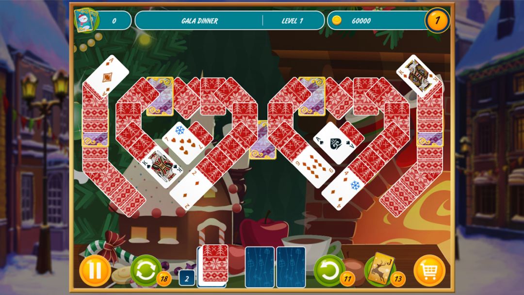 Solitaire Christmas. Match 2 Cards游戏截图