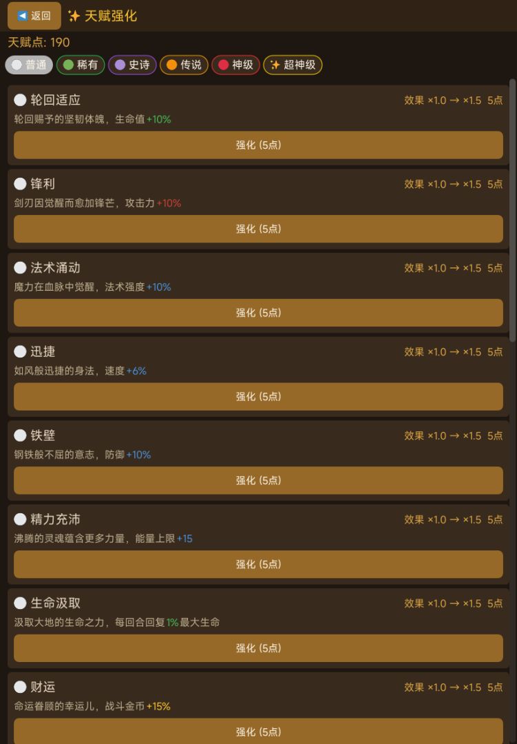 开局觉醒超神级天赋游戏截图