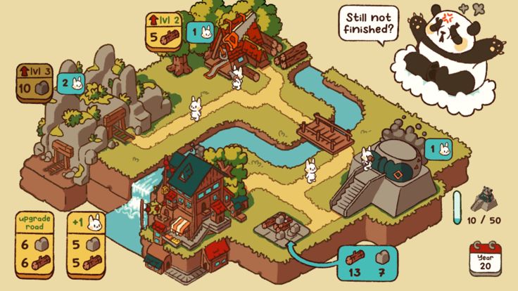 生气熊猫和建造兔游戏截图