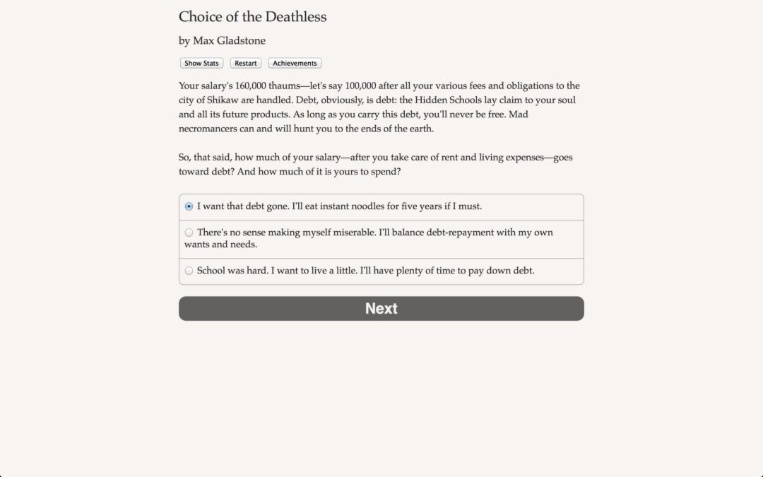 Choice of the Deathless游戏截图