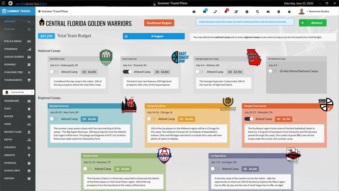 Draft Day Sports: College Basketball 2021游戏截图