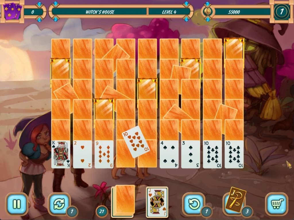Sweet Solitaire. School Witch 2游戏截图