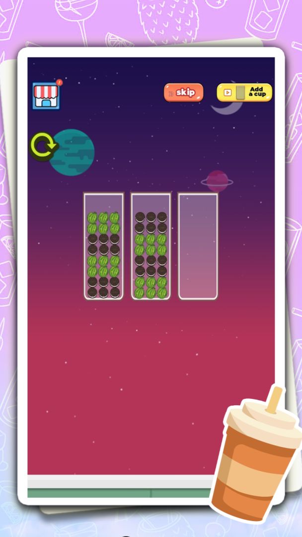 奶茶排序游戏截图
