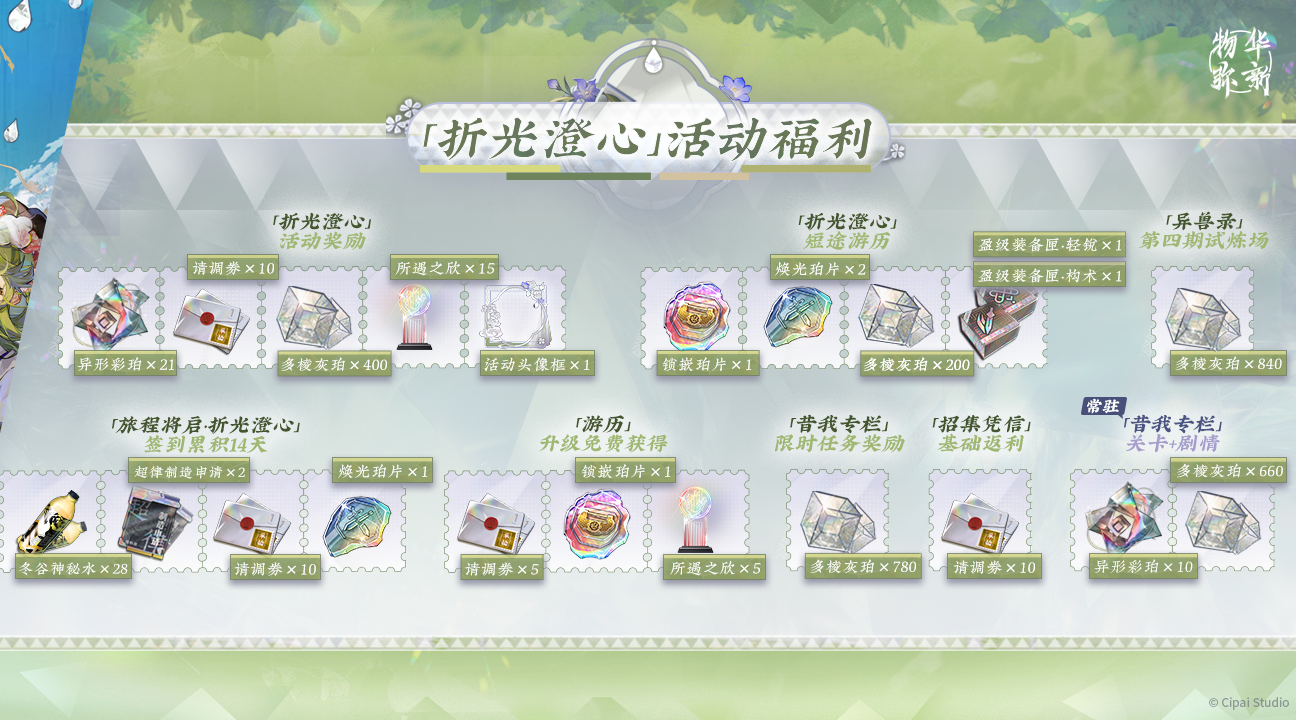 「折光澄心」福利：送超50抽！