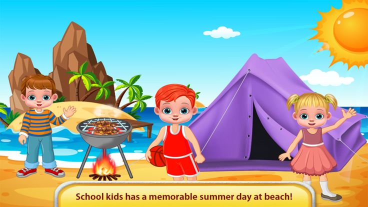 School Kids Summer Beach Fun游戏截图