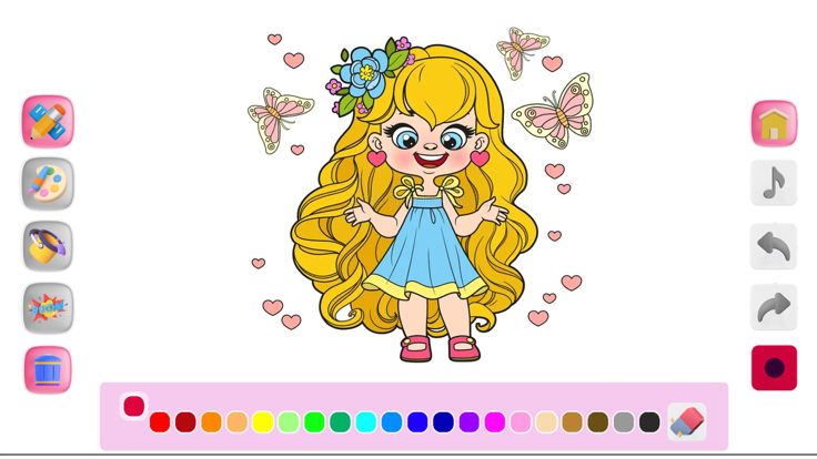 Coloring Princess for Kids游戏截图