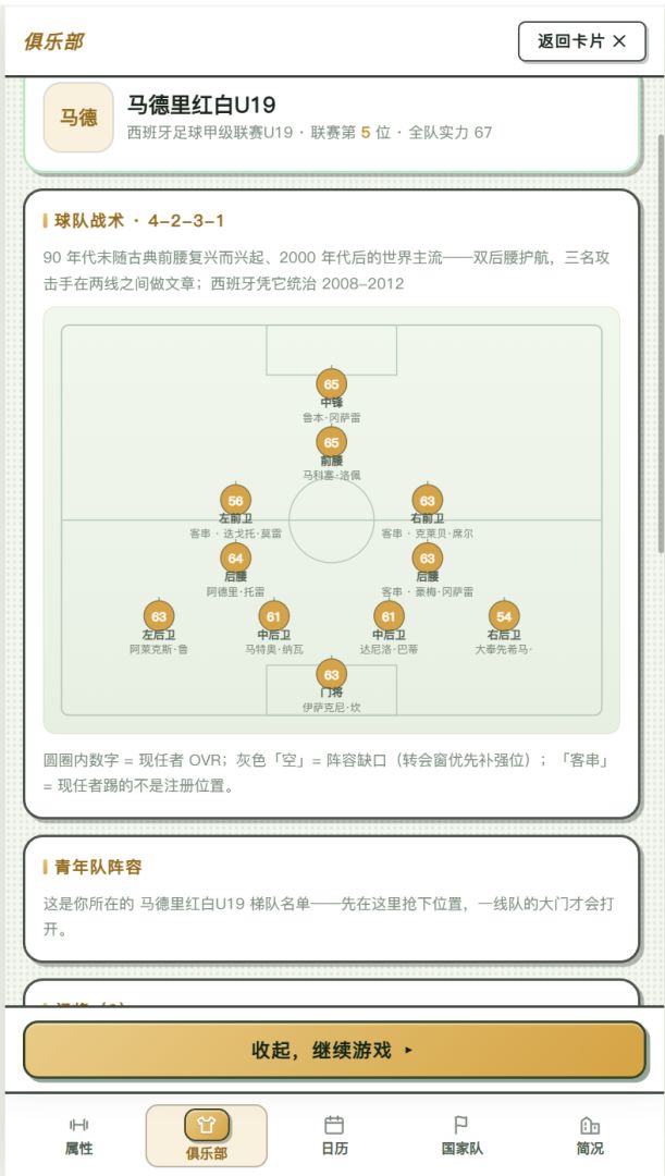冠军之心:足球生涯游戏截图