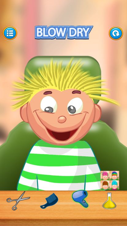 儿童游戏/剪发（黄色）游戏截图