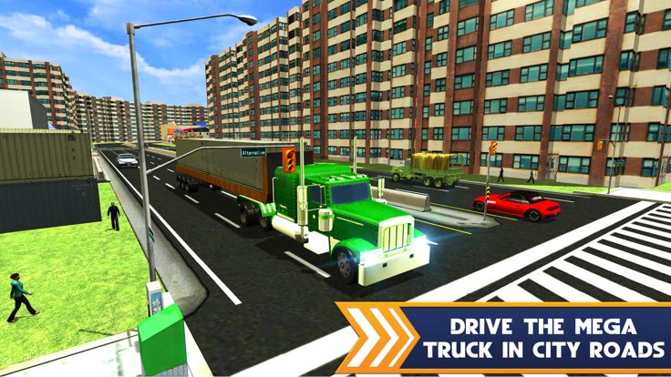 拖车卡车模拟器 - 货物集装箱运输和驾驶游戏游戏截图