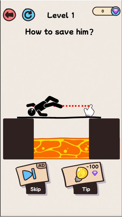 画线救救火柴人 - 全民烧脑新版 -火柴人游戏截图