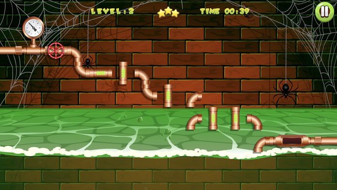 管道水管工人接水管游戏截图