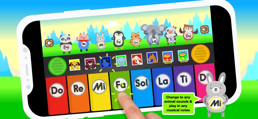 鋼琴 和 动物的声音 學音樂游戏截图