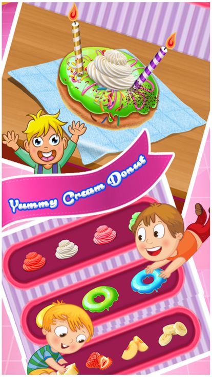 甜甜圈制作食谱游戏截图