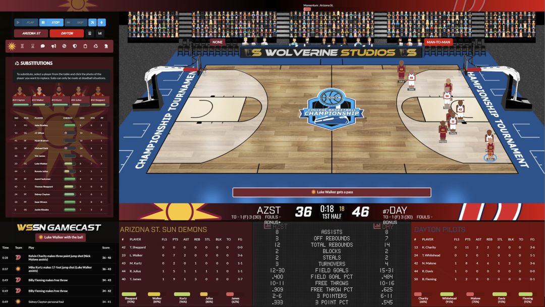 Draft Day Sports: College Basketball 2024游戏截图