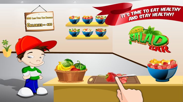 Fresh Salad Bar : Healthy Green Food making game for education & learning游戏截图