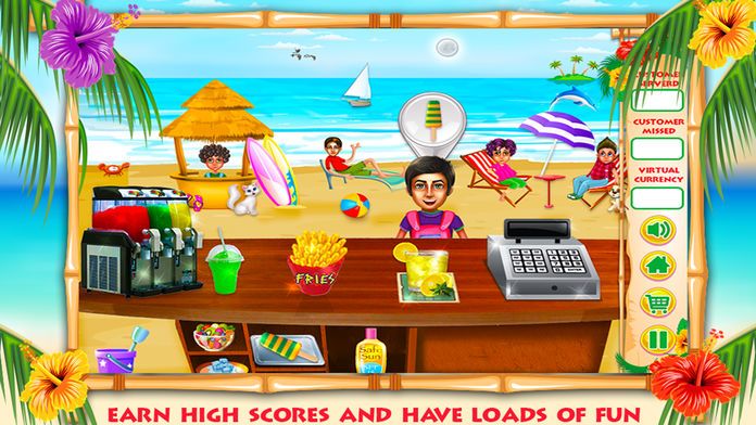 夏季饮料: 海滩派对-薯条、 冰棒、 柠檬水 & 三明治店游戏为孩子及青少年游戏截图