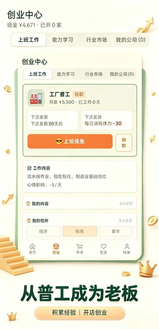 五千元创业游戏截图