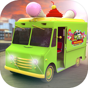 Summer Ice Cream Delivery Van