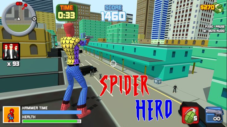 惊人的超级蜘蛛英雄人游戏截图