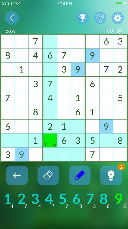 数独-经典九宫格数字趣味益智谜题游戏游戏截图