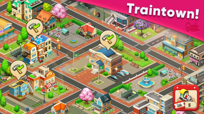 Merge train town (Merge Trees)游戏截图