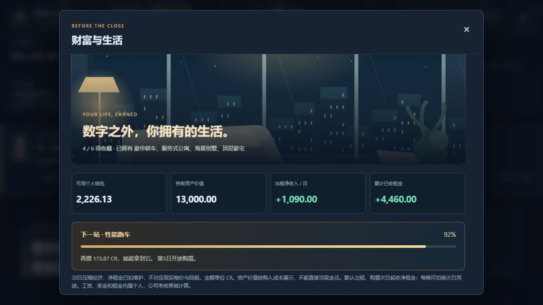 收盘之前游戏截图