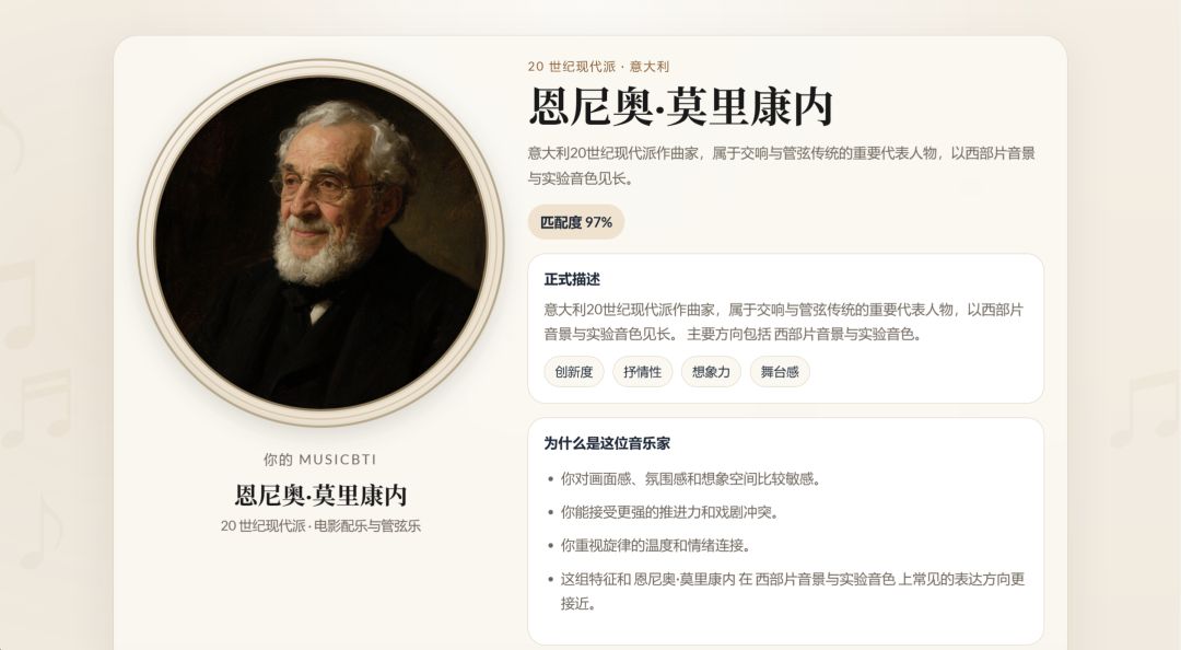 古典音乐家MBTI游戏截图