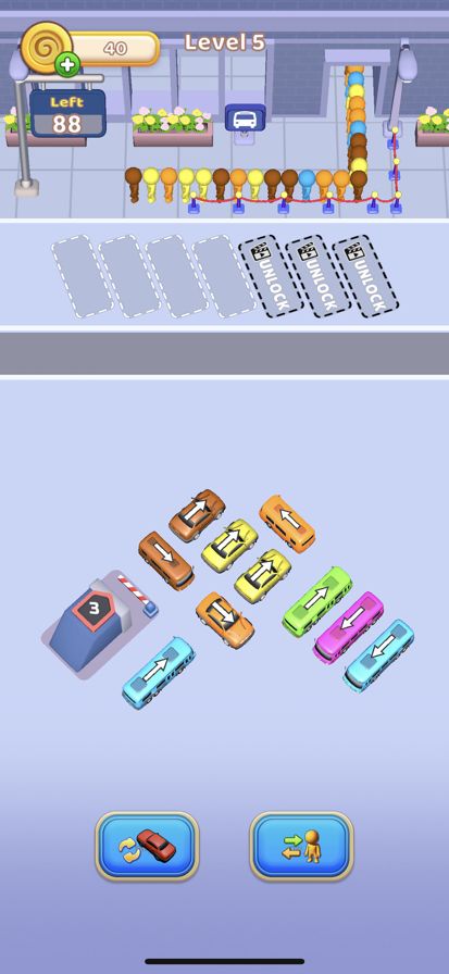 Bus Mania - Car Parking游戏截图