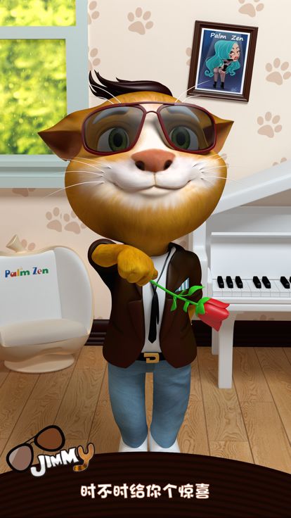 聪明的吉米猫:真正会说话,我的人工智能宠物,不是汤姆猫,安吉拉和金杰猫游戏截图