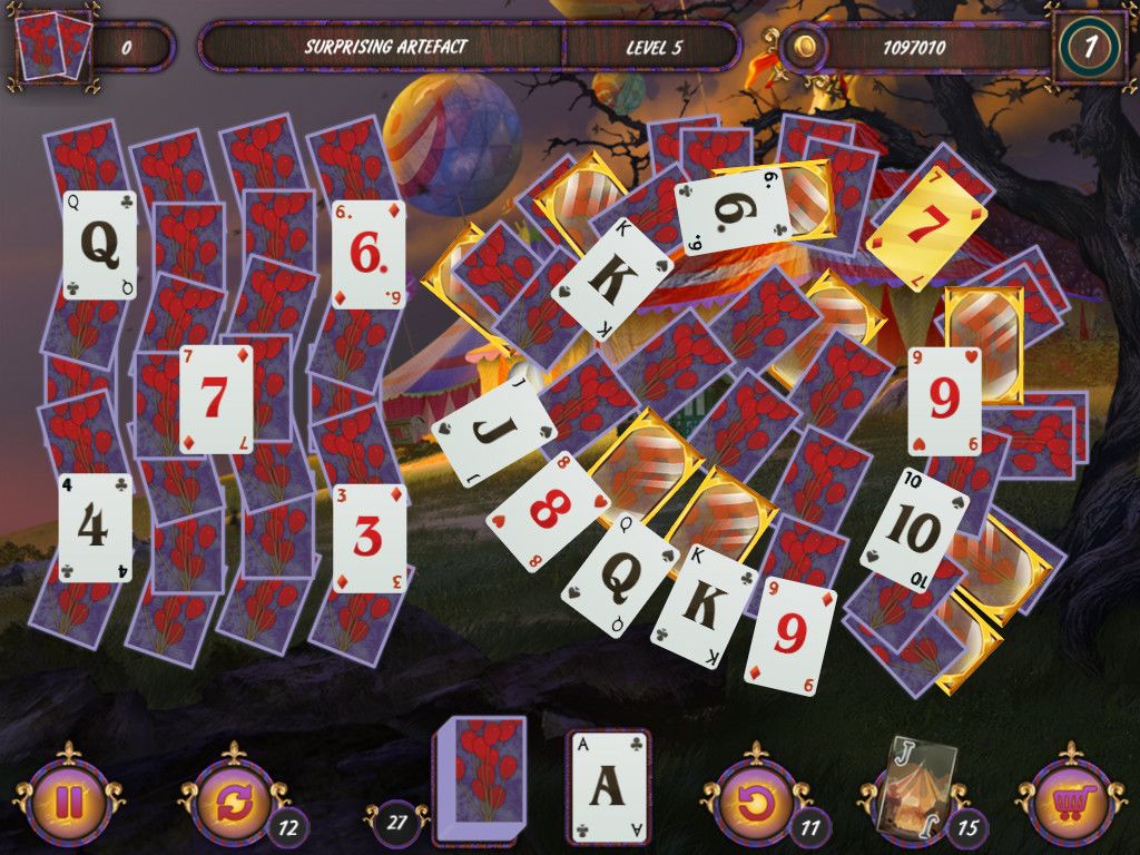 Dark Solitaire. Mystical Circus游戏截图