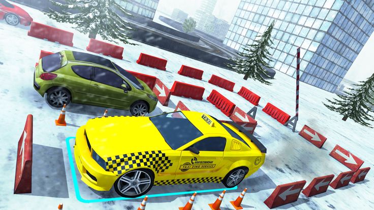 Xmas Taxi Parking Simulator 3D - Snow Drive 2017游戏截图
