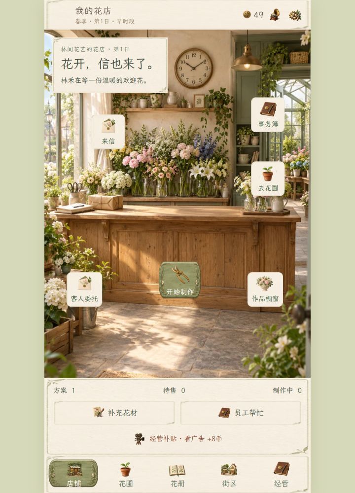 四季花店:插花经营游戏截图