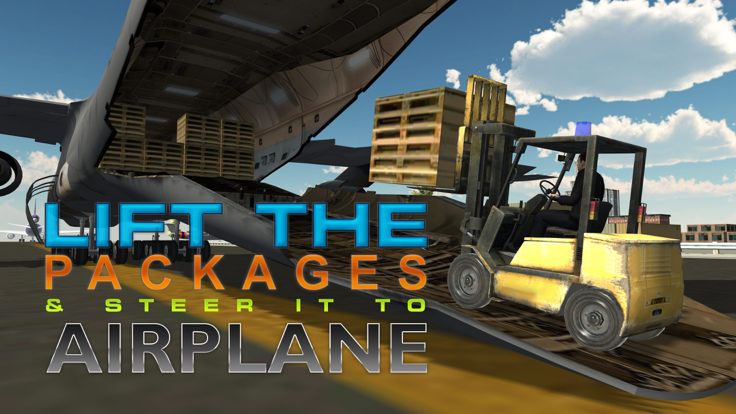 Airport Fork Lifter Simulator – Drive car lifter to move cargo in the airplane游戏截图