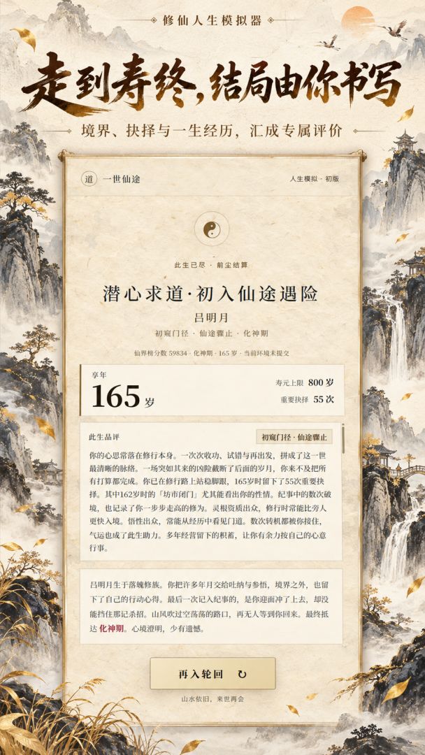 修仙人生模拟器游戏截图