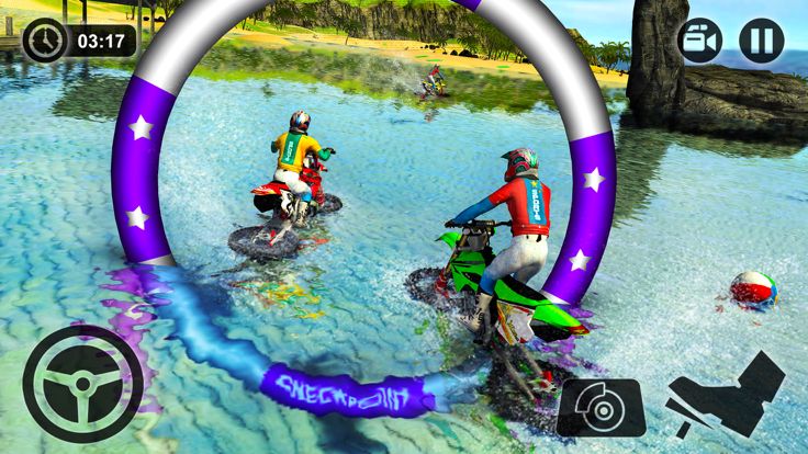 Beach Water Surfer Bike Racing - Motorbike Riding游戏截图