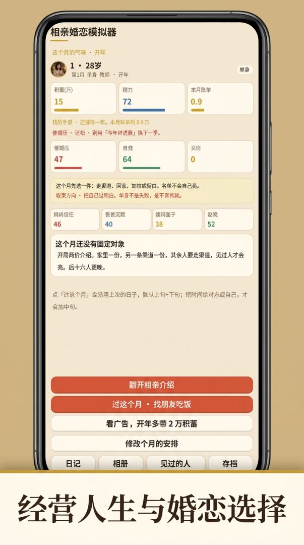相亲婚恋模拟器游戏截图