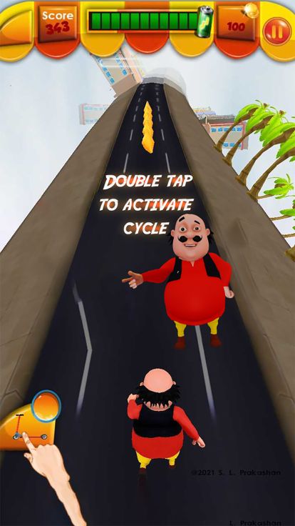 Motu Patlu School Bus Run Game游戏截图