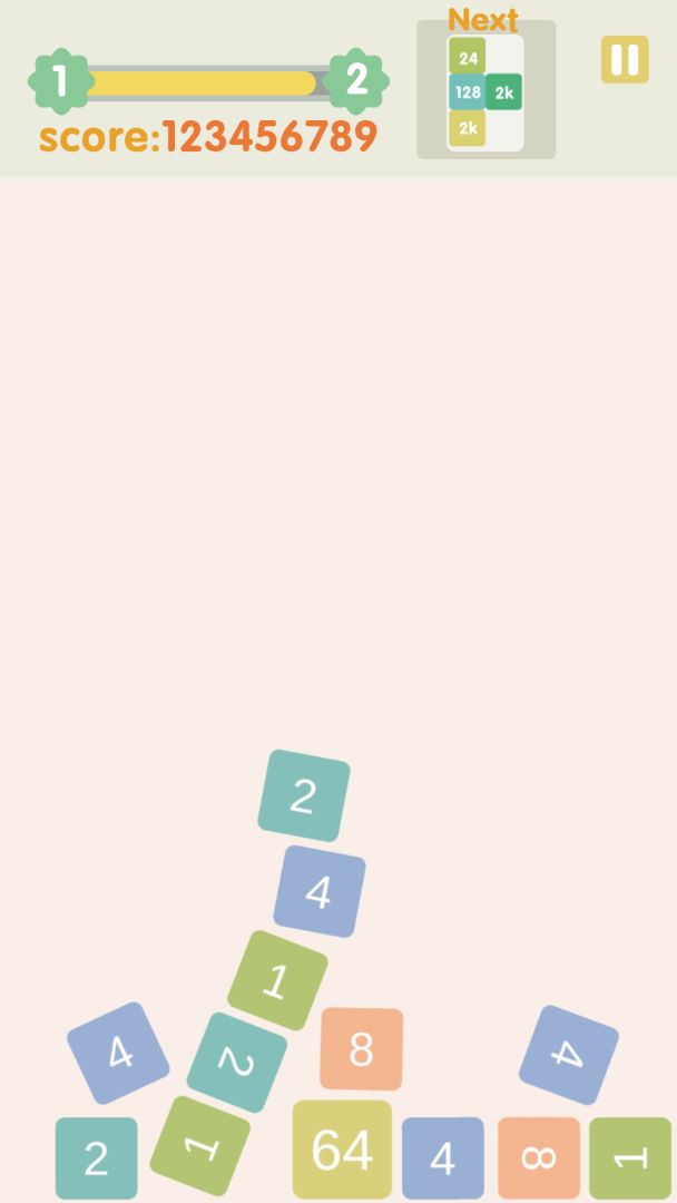 不稳定的2048游戏截图