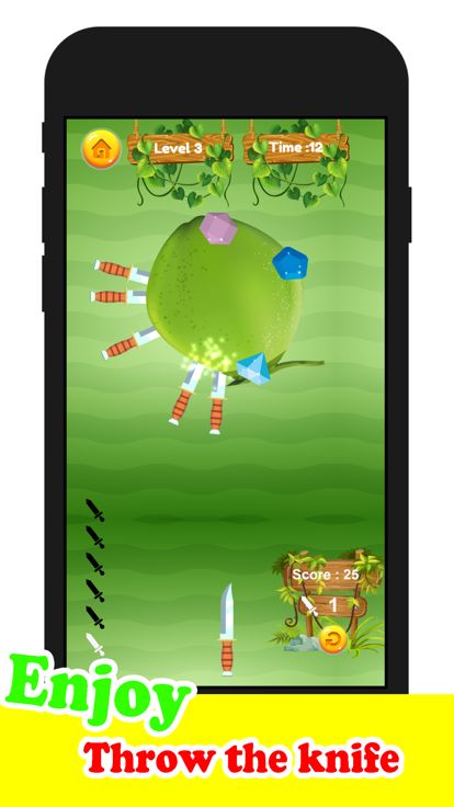 Knife Hit Fruits游戏截图
