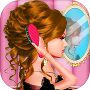 美发沙龙游戏的女孩