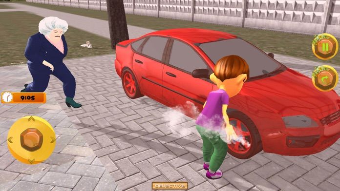 我可怕的奶奶疯狂的令人毛骨悚然的老师恐怖恶作剧游戏：女学生游戏截图