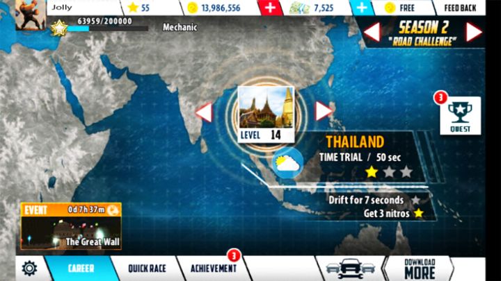 真正的国际赛车:顶级漂移和特技游戏截图