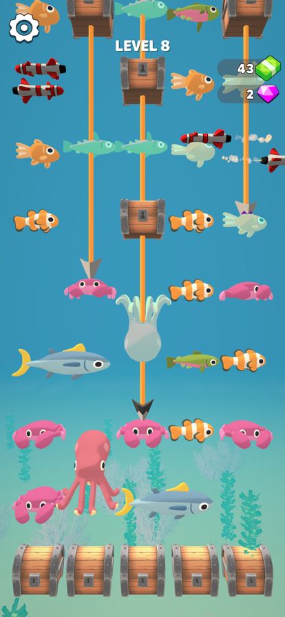 Fish & Hooks Merge游戏截图