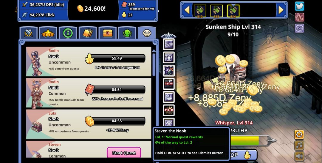 Ragnarok Clicker游戏截图