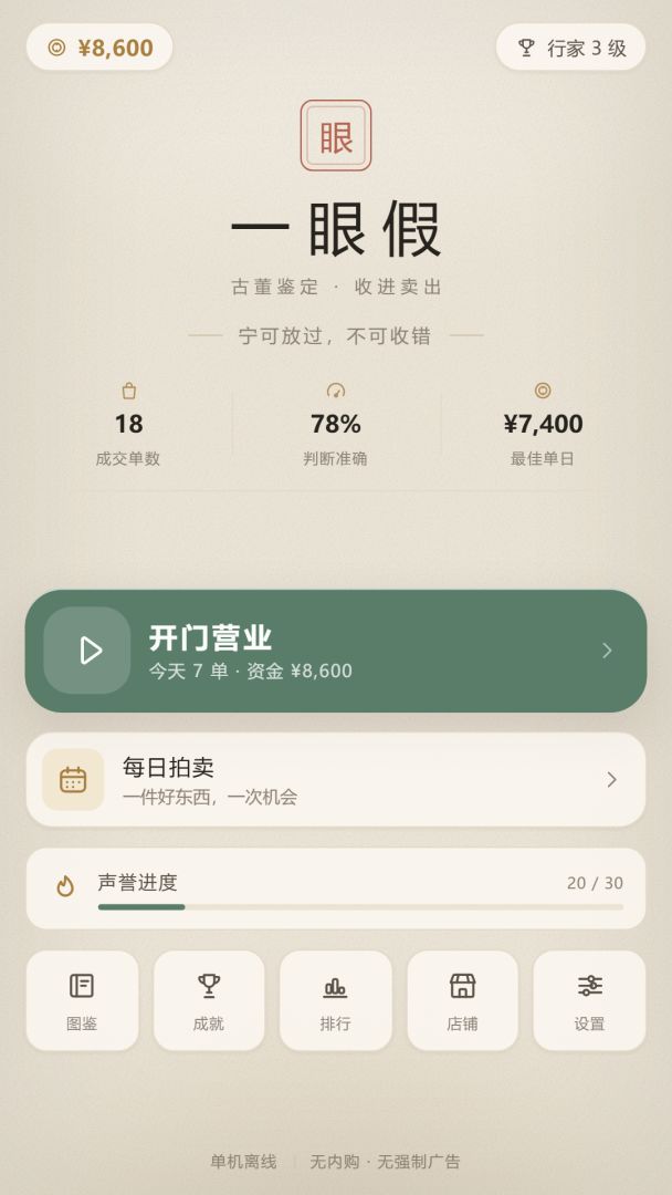 一眼假游戏截图
