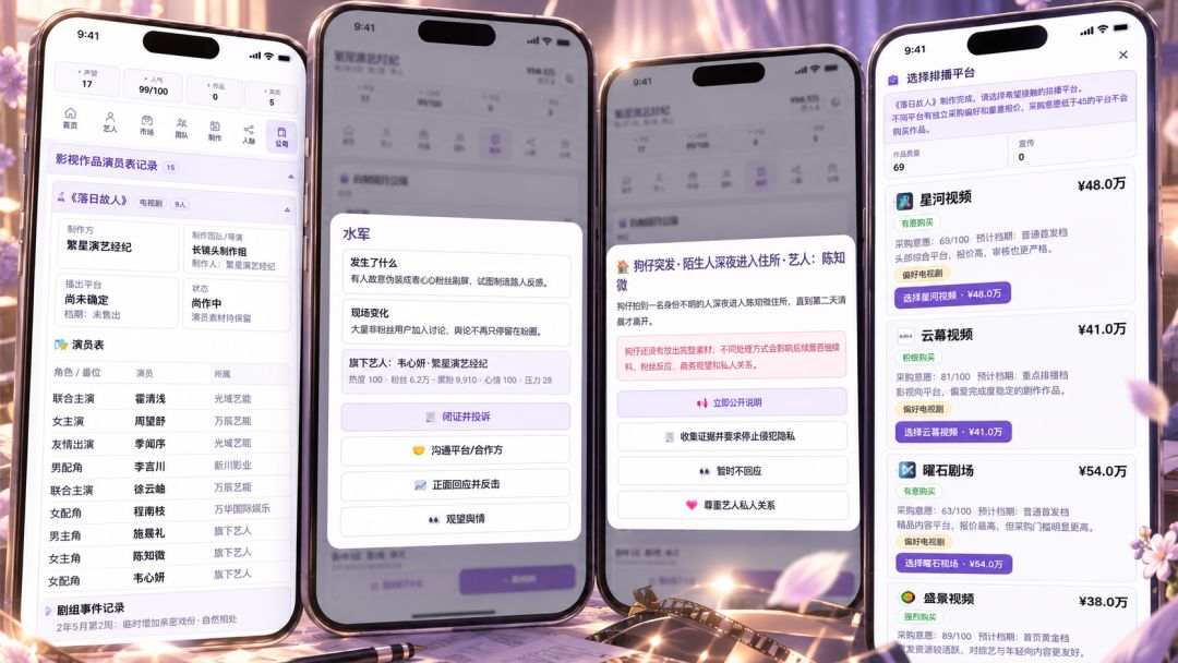 经纪公司模拟器游戏截图