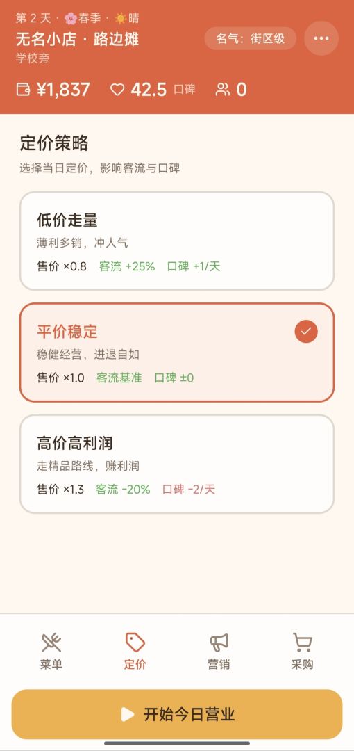 从摆摊到星级餐厅游戏截图