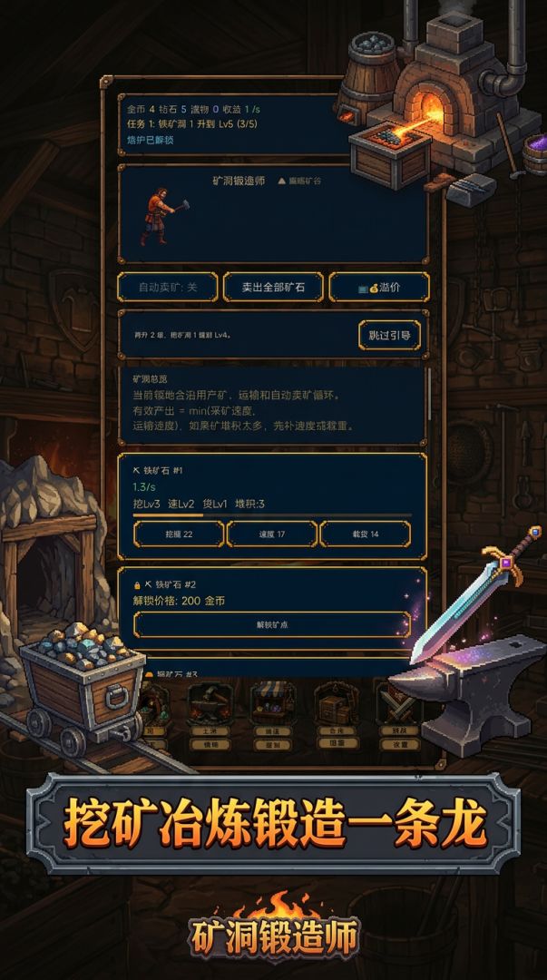 矿洞锻造师游戏截图