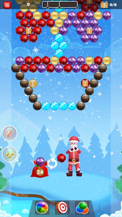 Christmas Santa Bubble Shooter游戏截图