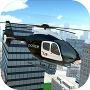 Police Helicopter City Flying